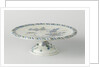 Cakestand, around on foot, multicolor painted with flowers and flying bird by Anonymous