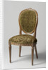 Chair of mahogany, lined with green mock-velvet by Anonymous