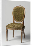 Chair of mahogany, lined with green mock-velvet by Anonymous