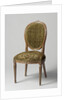 Chair of mahogany, lined with green mock-velvet by Anonymous