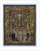 Christ and the woman taken in adultery, in a cartouche and a grotesque decor by Anonymous