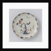 Plate, the flat painted with flowering branches and birds, Jacob van der Kool by Anonymous