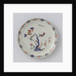 Plate, the flat painted with flowering branches and birds, Jacob van der Kool by Anonymous