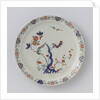 Plate, the flat painted with flowering branches and birds, Jacob van der Kool by Anonymous