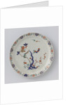 Plate, the flat painted with flowering branches and birds, Jacob van der Kool by Anonymous