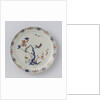 Plate, the flat painted with flowering branches and birds, Jacob van der Kool by Anonymous