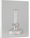 Candlestick with stem and a curved base with eight ovals and Godron by Anonymous