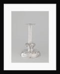 Candlestick with stem and a curved base with eight ovals and Godron by Anonymous