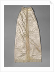 Baptism Robe of cream-colored silk damask and lined with cream-colored Chinese silk, trimmed with a strip of Binche Lace by Anonymous