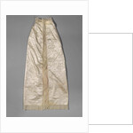 Baptism Robe of cream-colored silk damask and lined with cream-colored Chinese silk, trimmed with a strip of Binche Lace by Anonymous