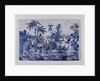 Plate, painted with chinoiserie decoration by Anonymous