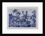 Plate, painted with chinoiserie decoration by Anonymous