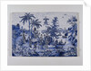 Plate, painted with chinoiserie decoration by Anonymous