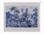Plate, painted with chinoiserie decoration by Anonymous