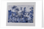 Plate, painted with chinoiserie decoration by Anonymous
