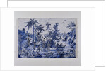 Plate, painted with chinoiserie decoration by Anonymous