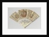 Folding fan with blade side to a medallion seated lady with fan and putti painted by Anonymous