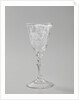 Wine glass with a woman behind a spinet by Anonymous