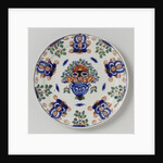 Plate with flower basket by Anonymous