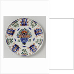 Plate with flower basket by Anonymous