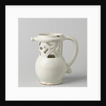 Puzzle jug, Fopkan on stand ring with worked neck and C-shaped ear. Undecorated by Anonymous