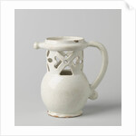 Puzzle jug, Fopkan on stand ring with worked neck and C-shaped ear. Undecorated by Anonymous