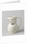 Puzzle jug, Fopkan on stand ring with worked neck and C-shaped ear. Undecorated by Anonymous