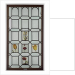 Pane with five flowers, including two tulips by Anonymous