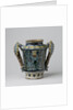 Albarello, multicolor painted with flower sprays and oval escutcheon by Anonymous