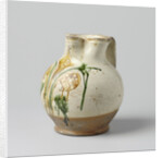 Jug spherical with pinched spout and wide, flat ears, multicolor painted with Florentine lily by Anonymous