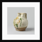 Jug spherical with pinched spout and wide, flat ears, multicolor painted with Florentine lily by Anonymous