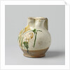 Jug spherical with pinched spout and wide, flat ears, multicolor painted with Florentine lily by Anonymous