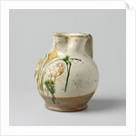Jug spherical with pinched spout and wide, flat ears, multicolor painted with Florentine lily by Anonymous