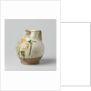 Jug spherical with pinched spout and wide, flat ears, multicolor painted with Florentine lily by Anonymous
