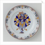 Plate, painted with the family crest Pride by Anonymous