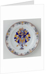 Plate, painted with the family crest Pride by Anonymous
