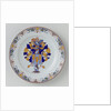 Plate, painted with the family crest Pride by Anonymous