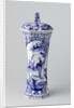 Garniture with three vases and two beaker vases by De Drie Posteleyne Astonne