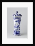 Garniture with three vases and two beaker vases by De Drie Posteleyne Astonne