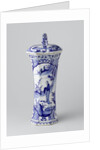 Garniture with three vases and two beaker vases by De Drie Posteleyne Astonne