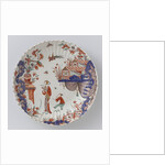 Round dish polychrome painted earthenware with Japanese decor by Anonymous