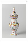 Three vases, part of a garniture, A, Jacobus Adriaens Halder by Anonymous
