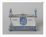Inkstand with the coats of arms of Leiden, Delft and William III by Anonymous