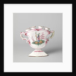 Flower Holder polychrome painted faience by Anonymous