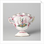 Flower Holder polychrome painted faience by Anonymous