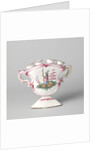 Flower Holder polychrome painted faience by Anonymous