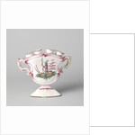 Flower Holder polychrome painted faience by Anonymous