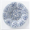 Dish with edge of blue painted faience by Anonymous
