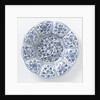 Dish with edge of blue painted faience by Anonymous