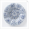 Dish with edge of blue painted faience by Anonymous